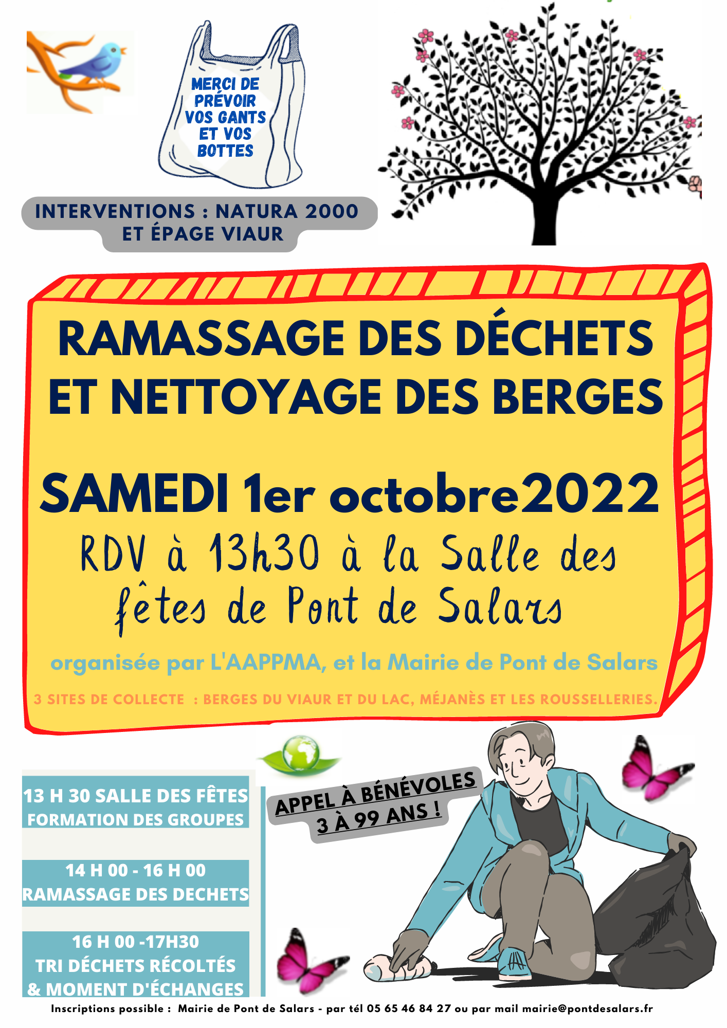 Lire la suite à propos de l’article Journée Ramassage des déchets et Nettoyage des Berges de Pont de Salars