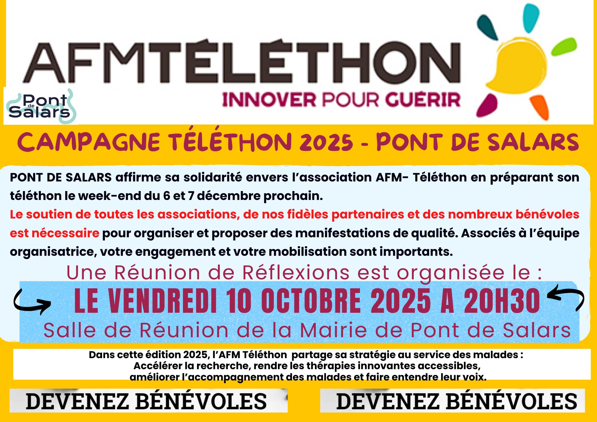 Lire la suite à propos de l’article Réunion de réflexion Vendredi 10 octobre à 20h30 Salle de Réunion de la Mairie de Pont de Salars
